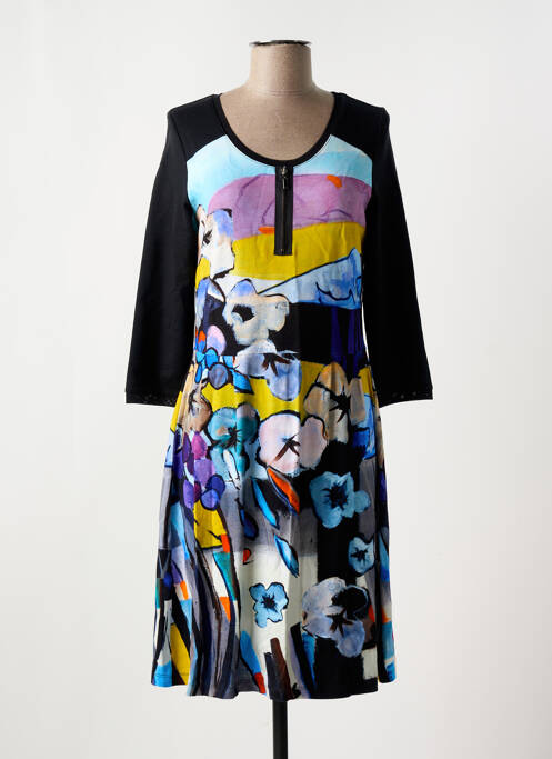 Robe mi-longue noir DOLCEZZA pour femme