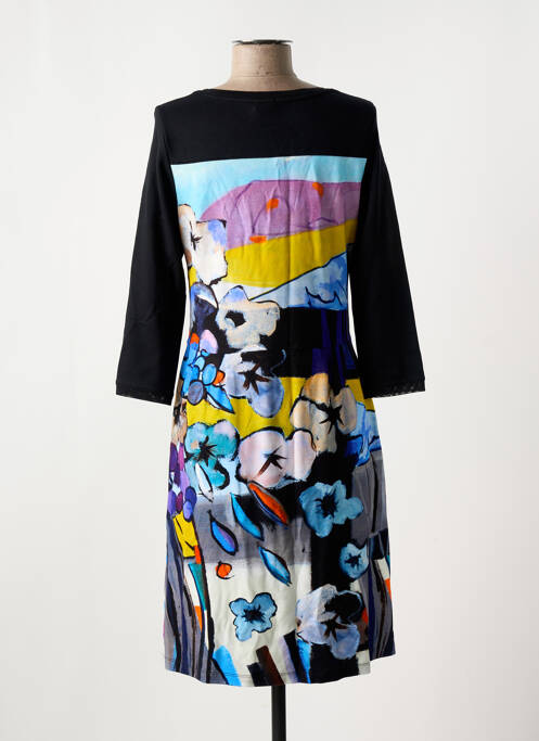 Robe mi-longue noir DOLCEZZA pour femme