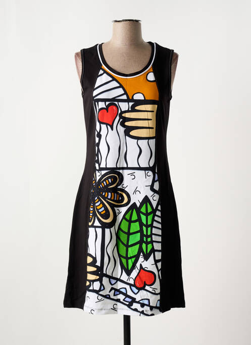 Robe mi-longue noir DOLCEZZA pour femme