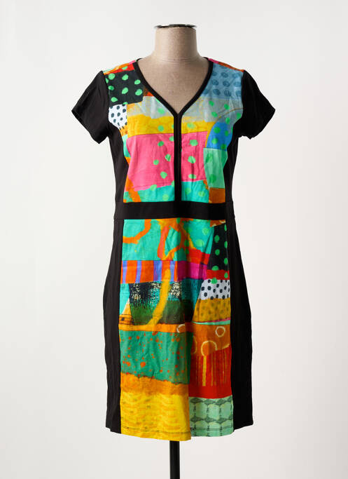 Robe mi-longue noir DOLCEZZA pour femme