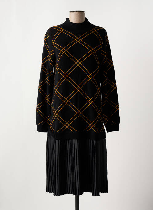 Robe mi-longue noir MICHA pour femme