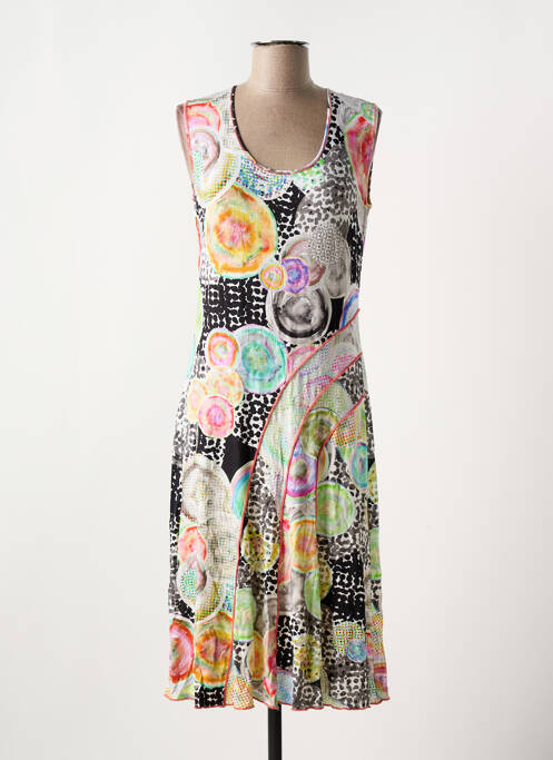 Robe mi-longue noir SAINT CHARLES pour femme