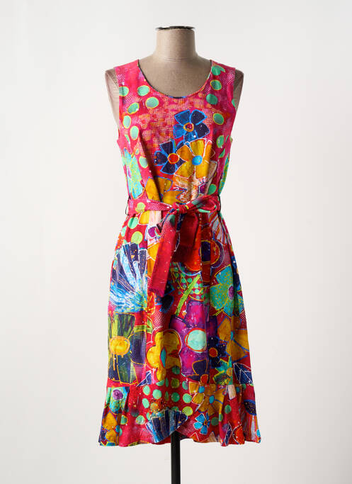 Robe mi-longue rose DOLCEZZA pour femme