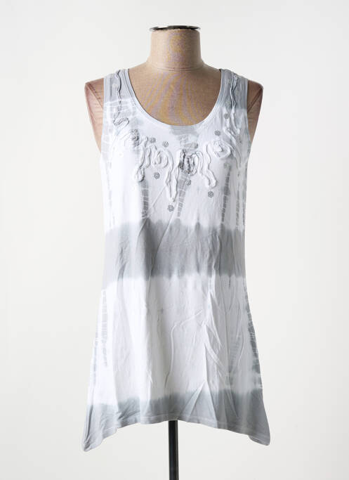 Tunique sans manche gris CAPUCCINO pour femme