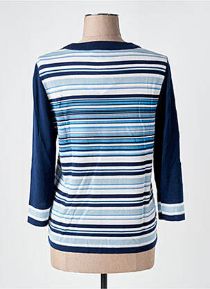 Pull coupe cintrée manches longues bleu SAINT CHARLES femme