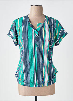 T-shirt imprimé fantaisie manches courtes vert OLSEN femme