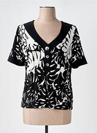Blouse imprimé fantaisie manches courtes noir SAINT CHARLES femme