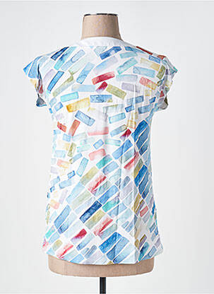 T-shirt imprimé fantaisie manches courtes bleu DOLCEZZA femme