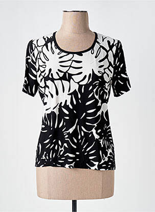 T-shirt imprimé fantaisie manches courtes noir SAINT CHARLES femme
