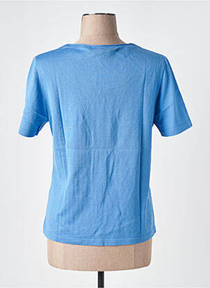 T-shirt coupe cintrée manches courtes bleu SAINT CHARLES femme