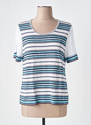 T-shirt coupe cintrée manches courtes bleu SAINT CHARLES femme