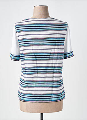 T-shirt coupe cintrée manches courtes bleu SAINT CHARLES femme