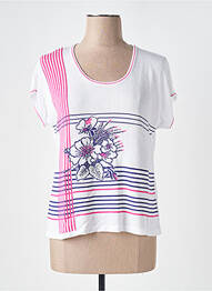 T-shirt imprimé fantaisie manches courtes beige SAINT CHARLES femme