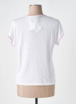 T-shirt imprimé fantaisie manches courtes beige SAINT CHARLES femme