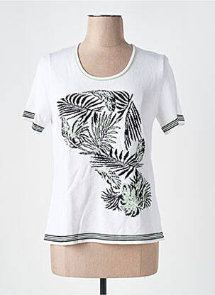 T-shirt coupe cintrée manches courtes beige SAINT CHARLES femme