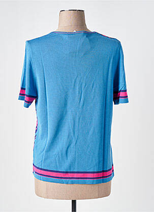 T-shirt coupe cintrée manches courtes bleu SAINT CHARLES femme