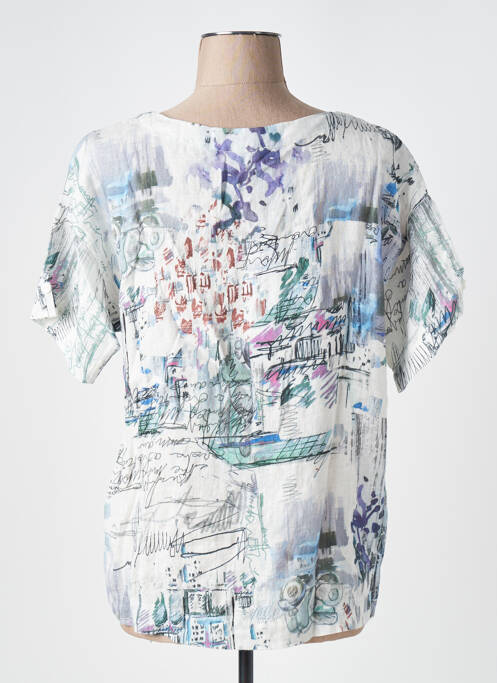 T-shirt imprimé fantaisie manches courtes bleu DOLCEZZA femme