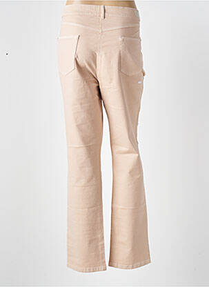 Pantalon slim tissage popeline taille normale beige CMK femme