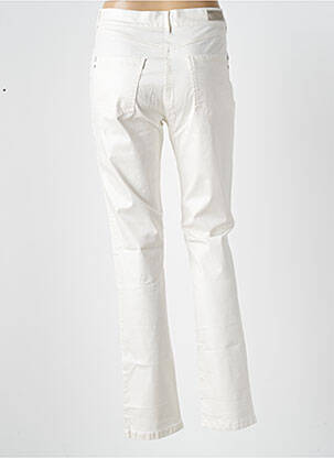 Pantalon slim tissage enduit taille normale blanc CMK femme