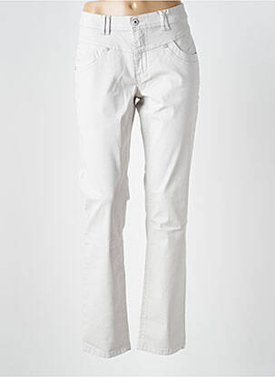 Pantalon slim tissage enduit taille normale gris CMK femme