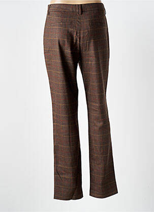 Pantalon droit taille à pinces taille haute marron BLOOMERS femme