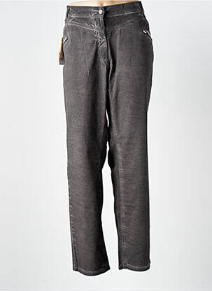 Pantalon droit stretch taille normale gris CMK femme