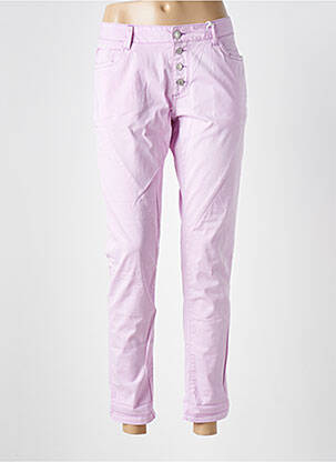 Jeans coupe slim stretch taille normale violet BROADWAY femme