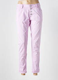Jeans coupe slim stretch taille normale violet BROADWAY femme