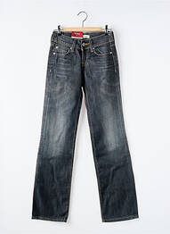 Jeans coupe droite stretch taille basse noir LEVIS femme