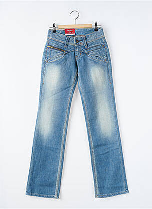 Jeans coupe droite stretch taille basse bleu LEVIS femme