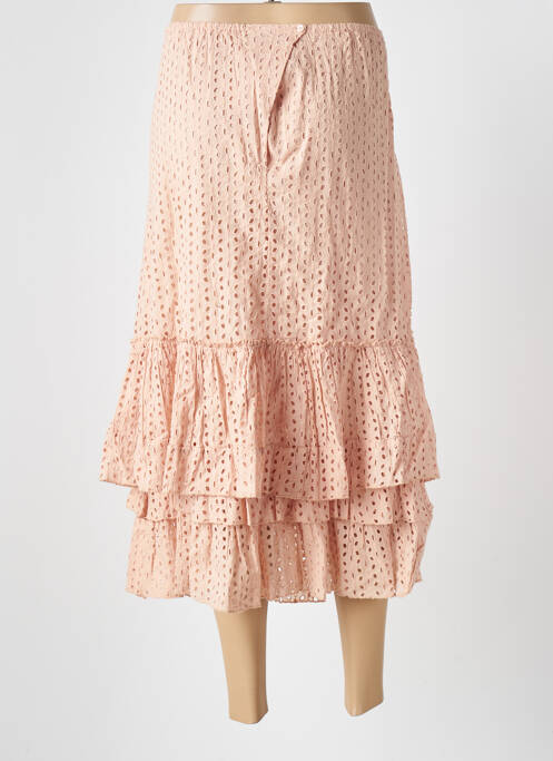 Jupe mi-longue coupe évasée rose RHUM RAISIN femme