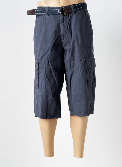 Bermuda multipoches taille normale bleu LERROS homme