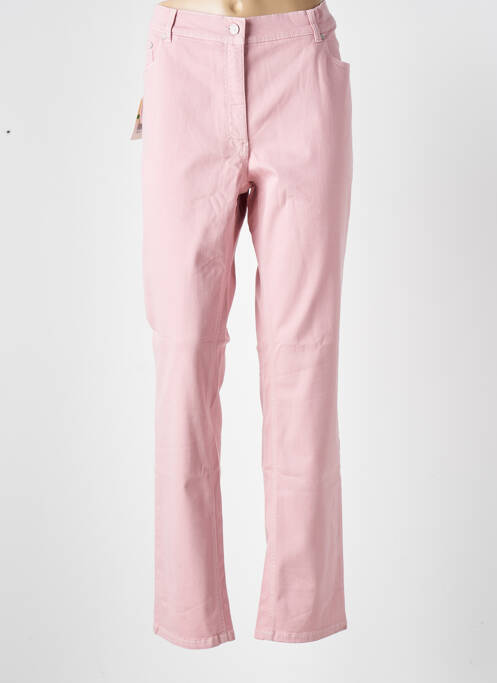 Pantalon droit rose CMK femme