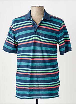 Polo stretch manches courtes bleu HAJO homme