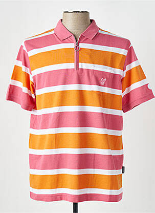 Polo coupe cintrée manches courtes orange HAJO homme