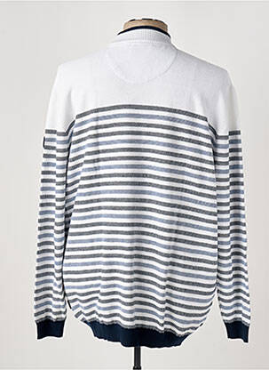 Pull maille tricot manches longues blanc HAJO homme