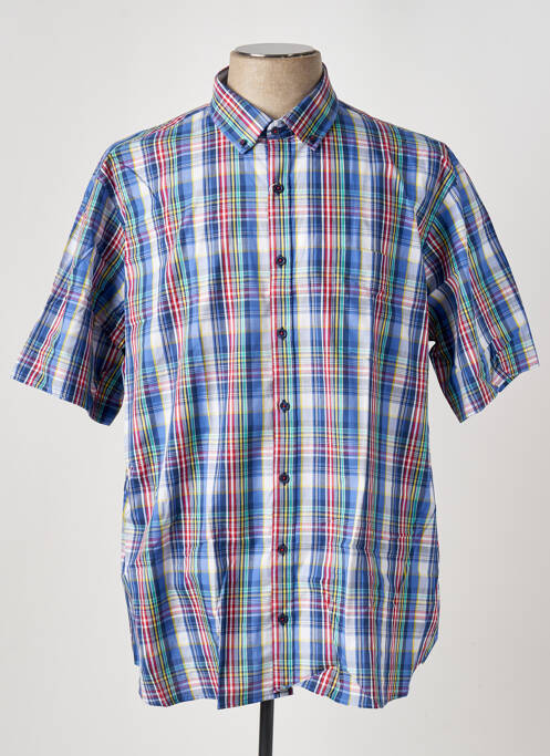 Chemise manches courtes bleu LEVORATTO pour homme