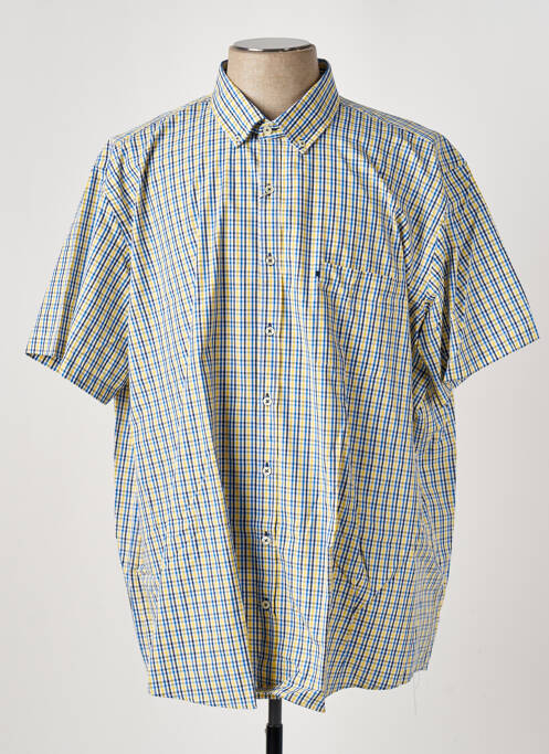 Chemise manches courtes jaune LEVORATTO pour homme