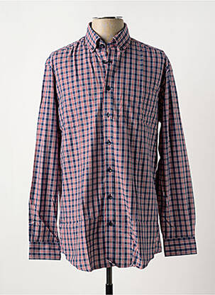Chemise manches longues imprimé carreaux rouge BRIGGS & MANSFIELD homme