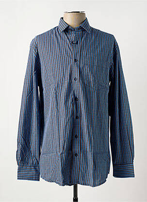 Chemise manches longues imprimé carreaux bleu BRIGGS & MANSFIELD homme