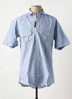 Chemise manches courtes poches bleu EASYLINE homme