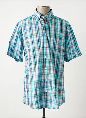 Chemise manches courtes poches bleu BRIGGS & MANSFIELD homme