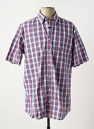 Chemise manches courtes poches bleu BRIGGS & MANSFIELD homme