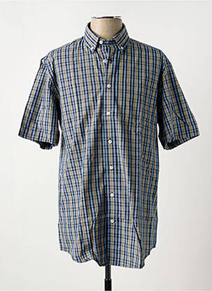 Chemise manches courtes poches bleu BRIGGS & MANSFIELD homme