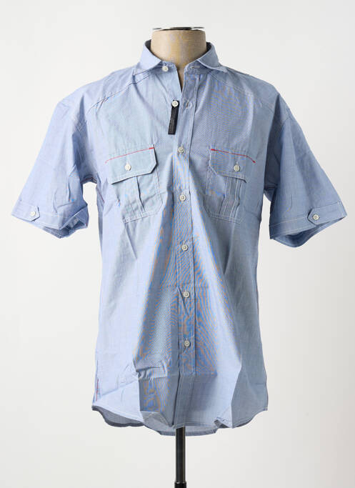 Chemise manches courtes poches bleu EASYLINE homme