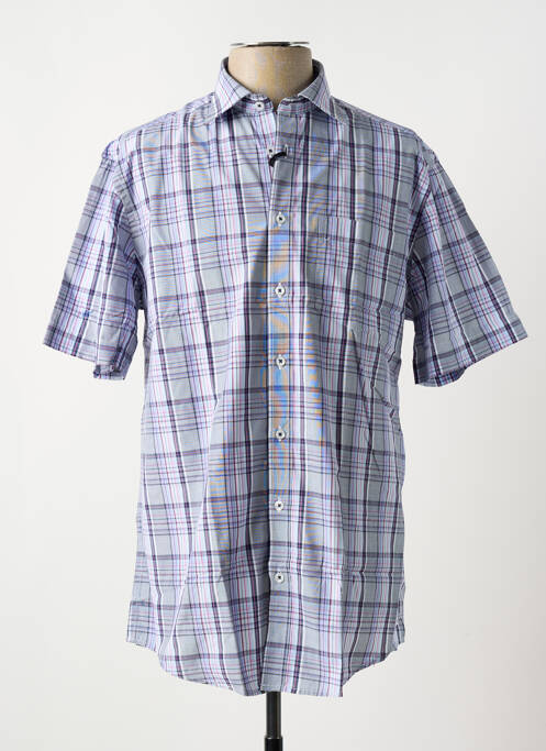 Chemise manches courtes poches violet BRIGGS & MANSFIELD homme