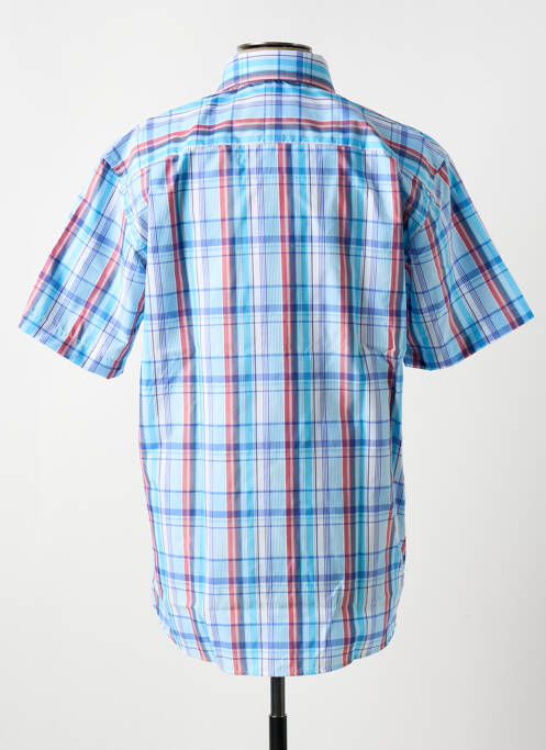 Chemise manches courtes bleu LEVORATTO pour homme