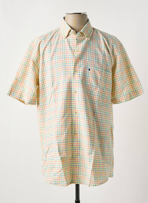 Chemise manches courtes jaune LEVORATTO pour homme