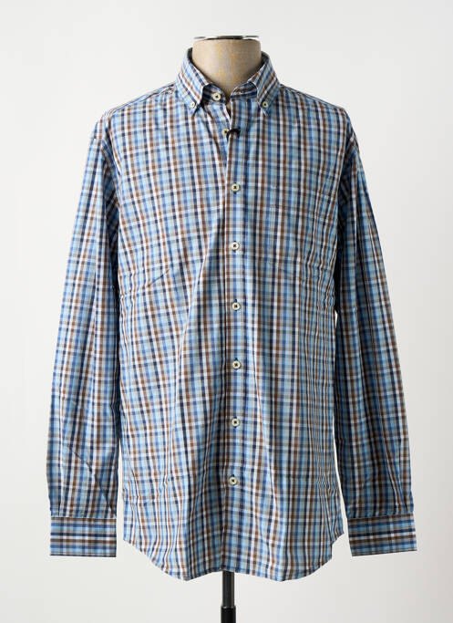 Chemise manches longues bleu BRIGGS & MANSFIELD pour homme