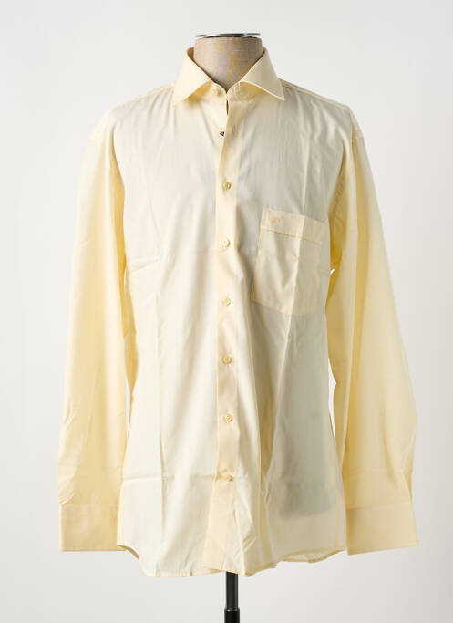 Chemise manches longues jaune JEAN CHATEL pour homme